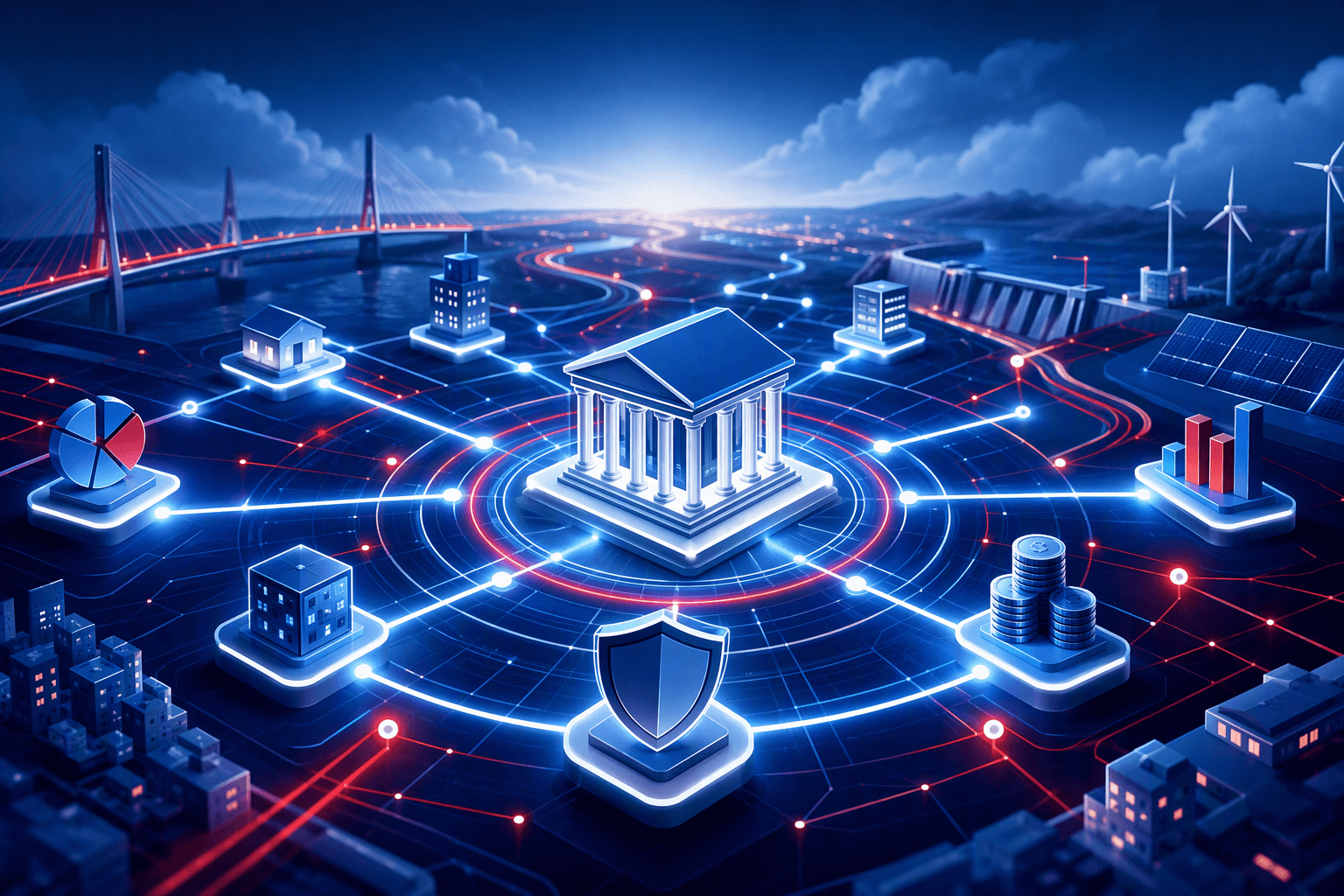 Financial integrity network - illustration, Jake Team LLC