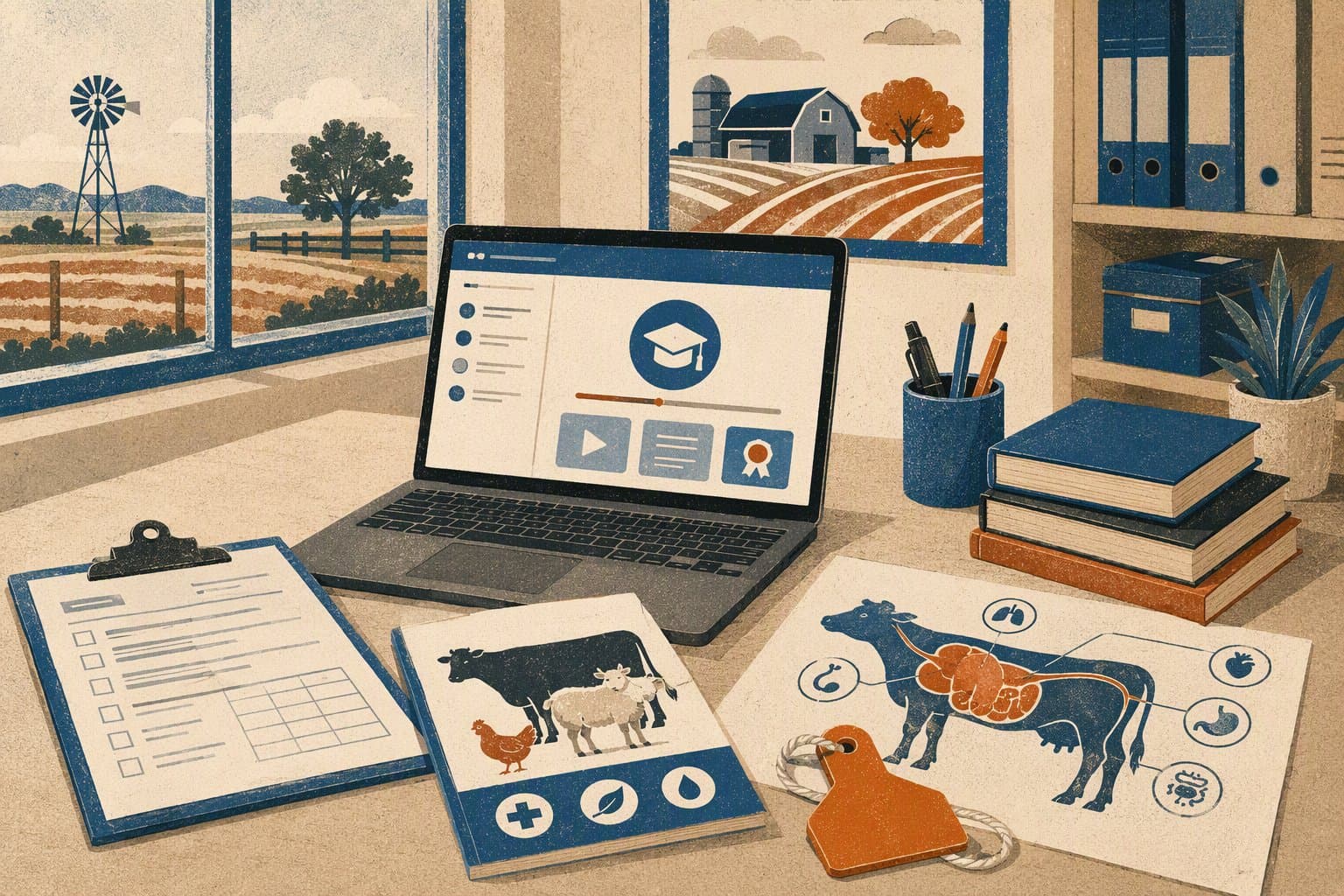 Livestock Inspector Training - illustration, Jake Team LLC