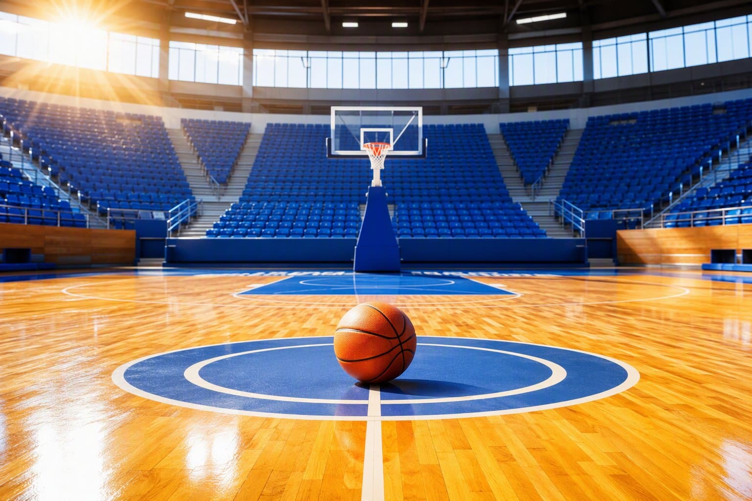 empty basketball court - illustration, Jake Team LLC
