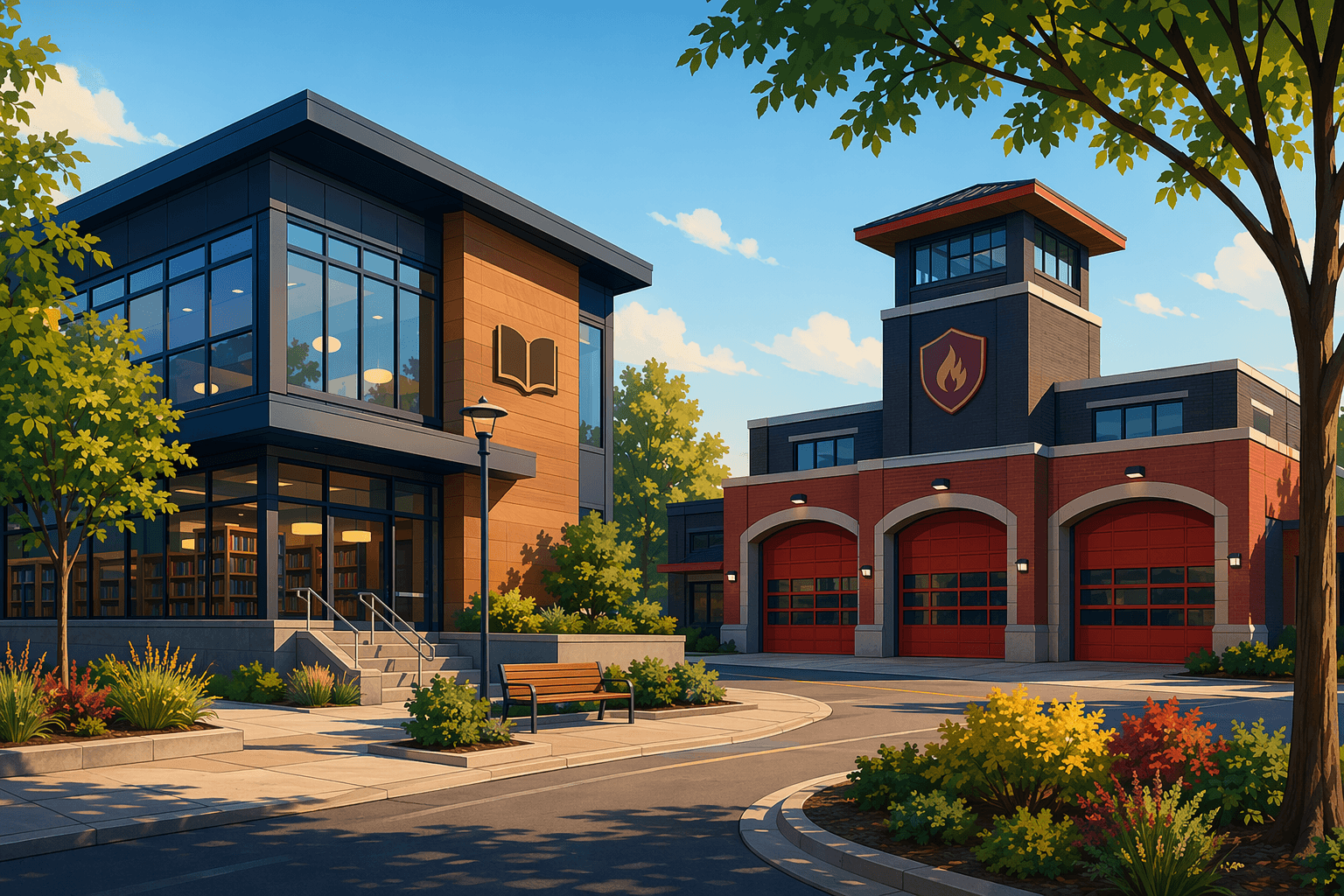 Civic Buildings - illustration, Jake Team LLC