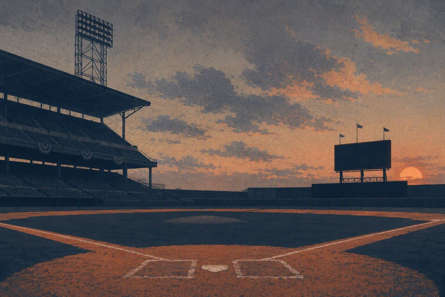 empty baseball field - illustration, Jake Team LLC