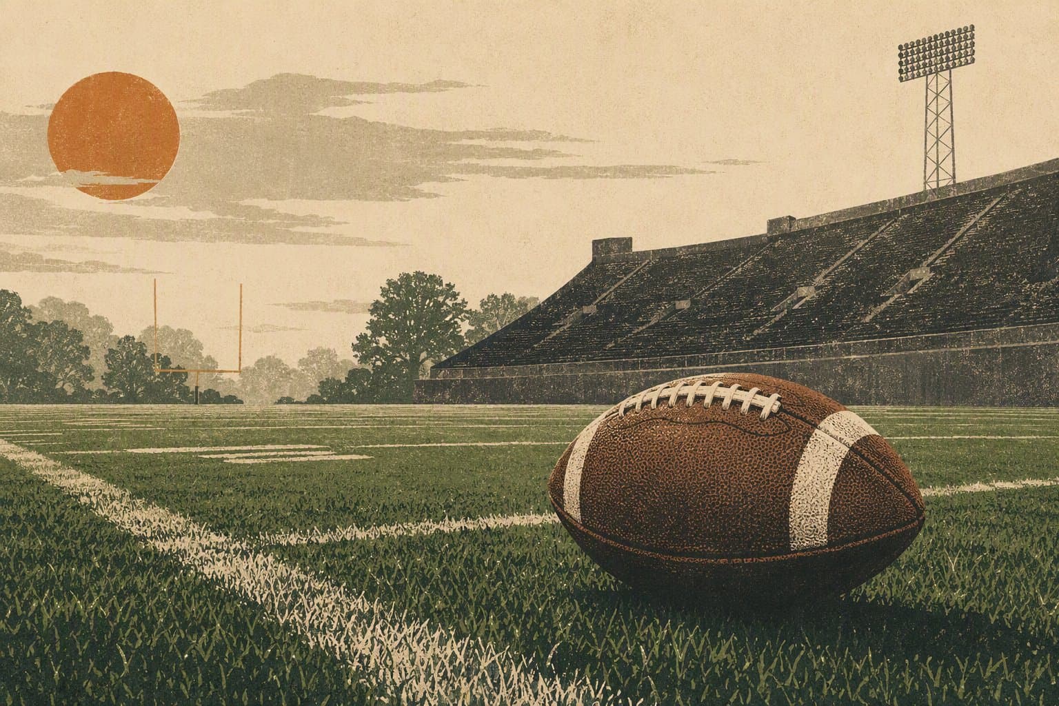 college football victory - illustration, Jake Team LLC