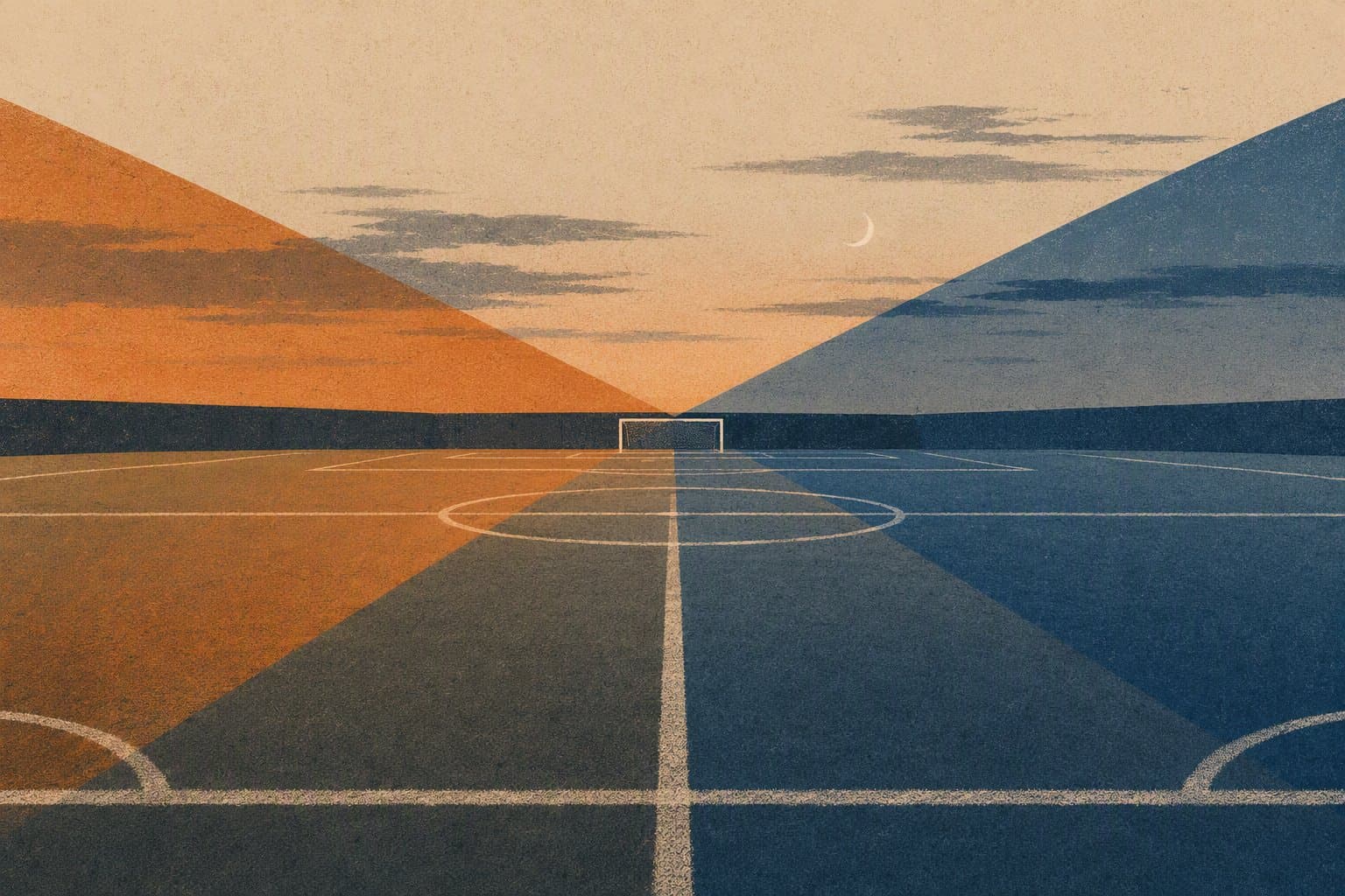 soccer stadium twilight - illustration, Jake Team LLC