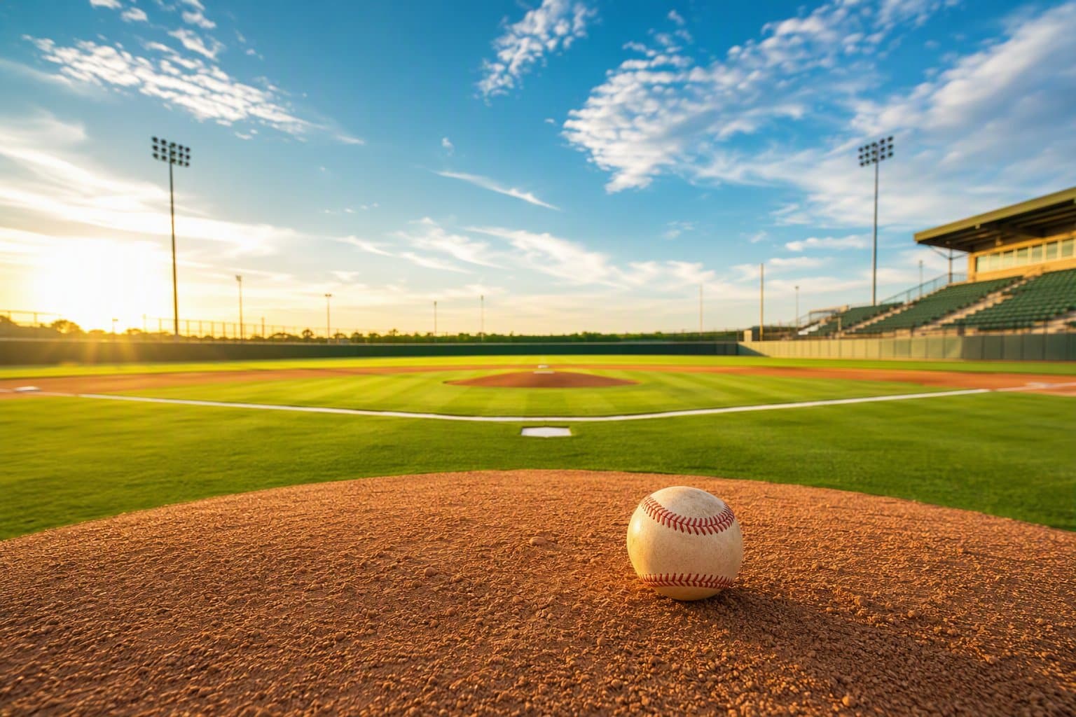 Empty baseball stadium - illustration, Jake Team LLC