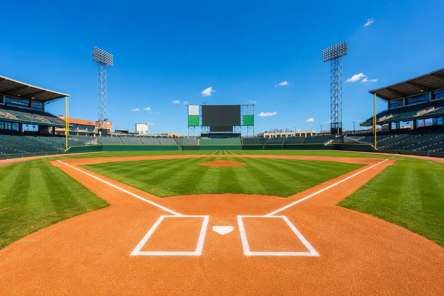empty baseball stadium - illustration, Jake Team LLC