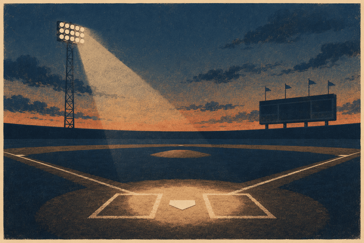 late-inning baseball drama - illustration, Jake Team LLC