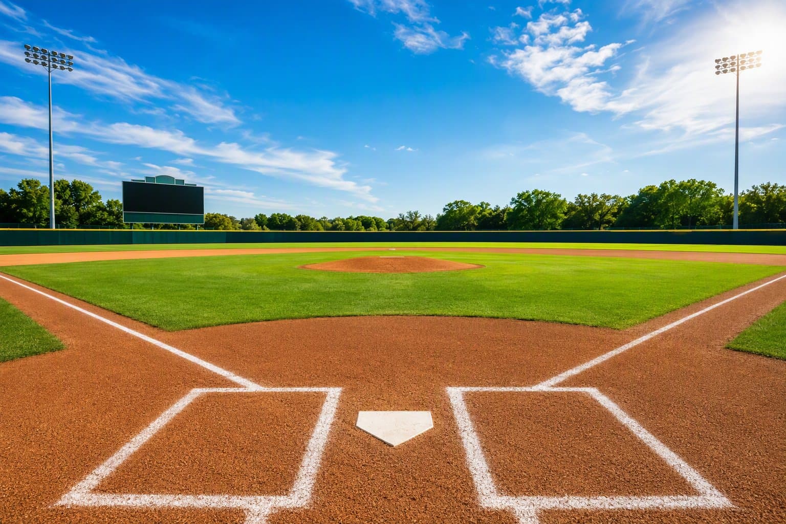 Empty baseball stadium - illustration, Jake Team LLC