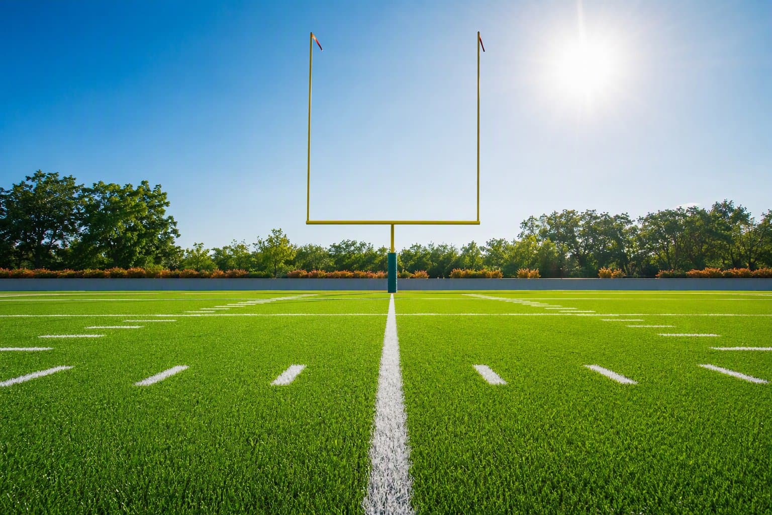 Sunlit football field - illustration, Jake Team LLC