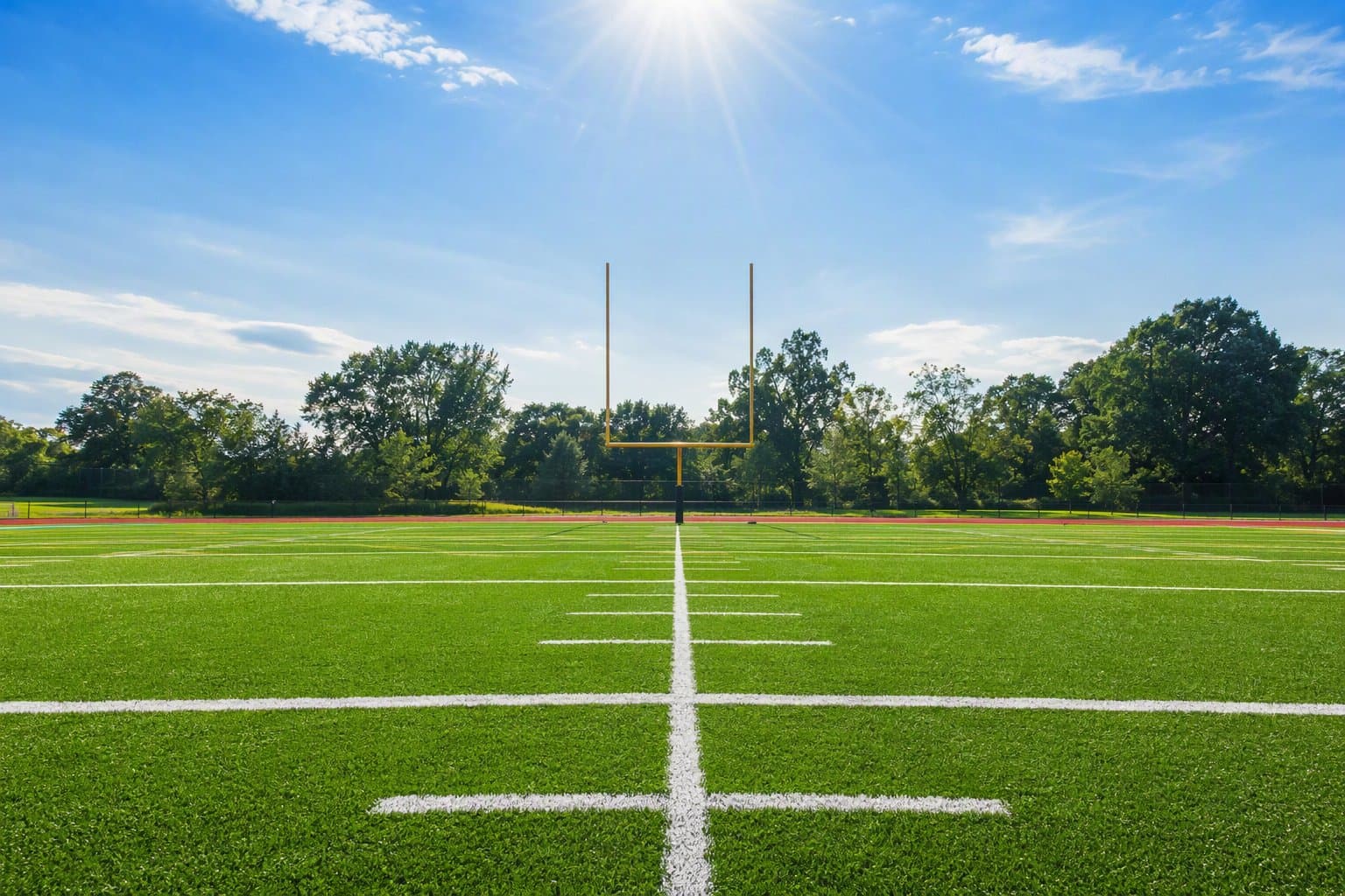Sunlit Football Field - illustration, Jake Team LLC