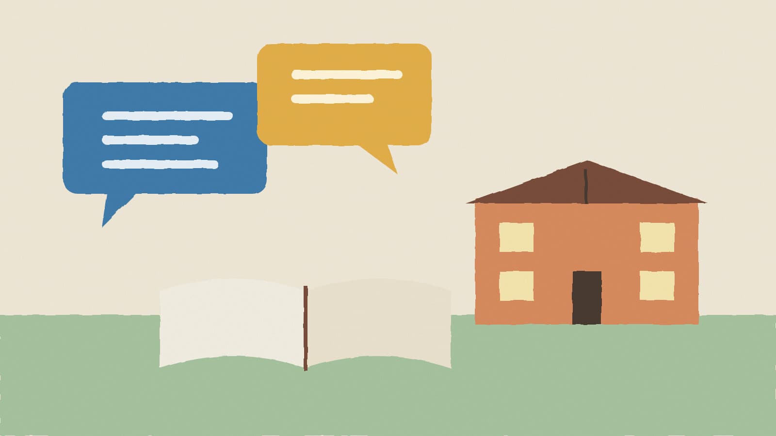 Bilingual classroom welcome - illustration, Jake Team LLC