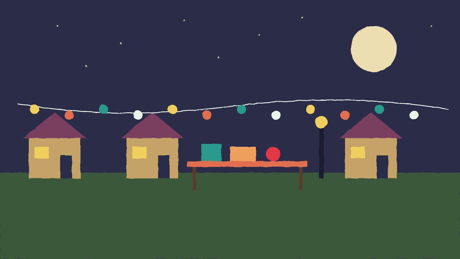 Neighborhood block party evening - illustration, Jake Team LLC