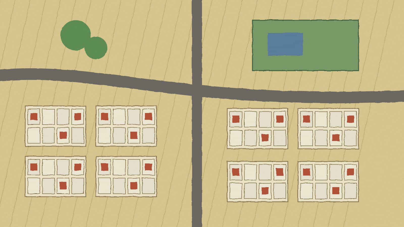 Subdivision lots from above - illustration, Jake Team LLC
