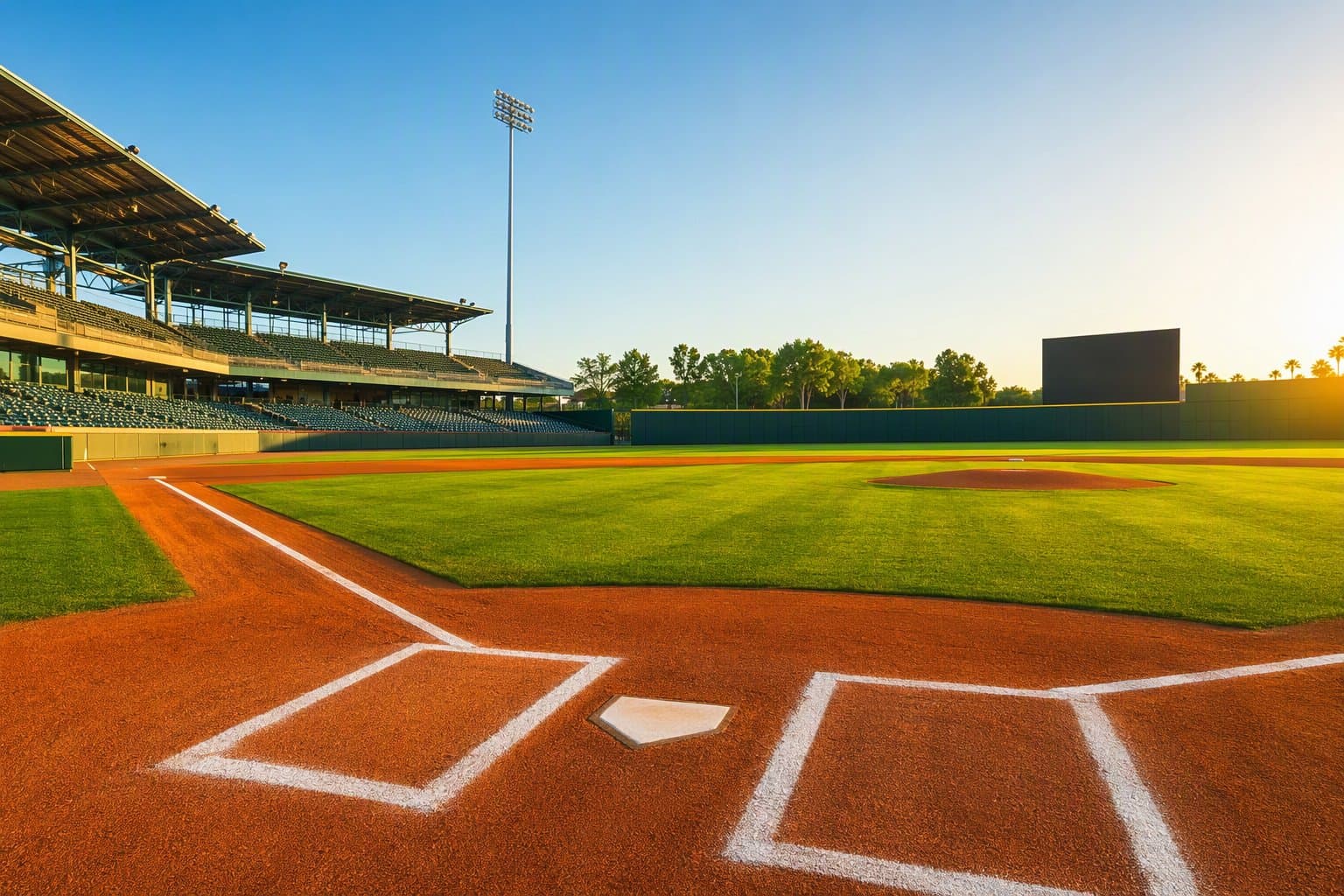 empty baseball stadium - illustration, Jake Team LLC