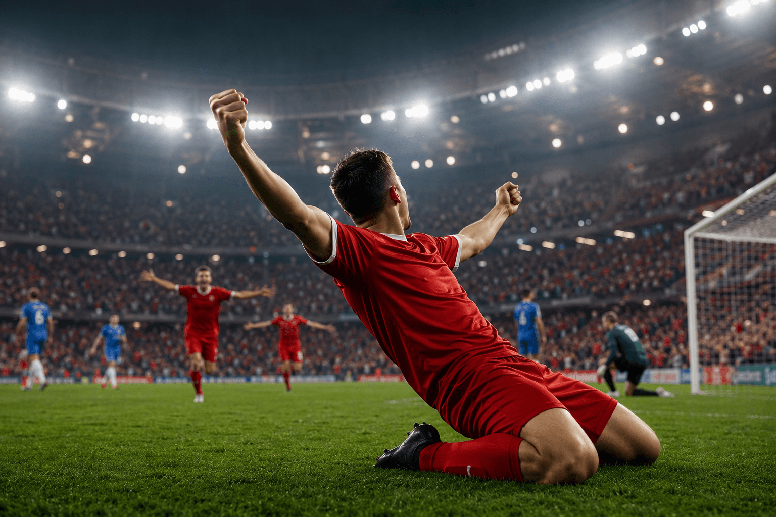 Soccer victory moment - illustration, Jake Team LLC