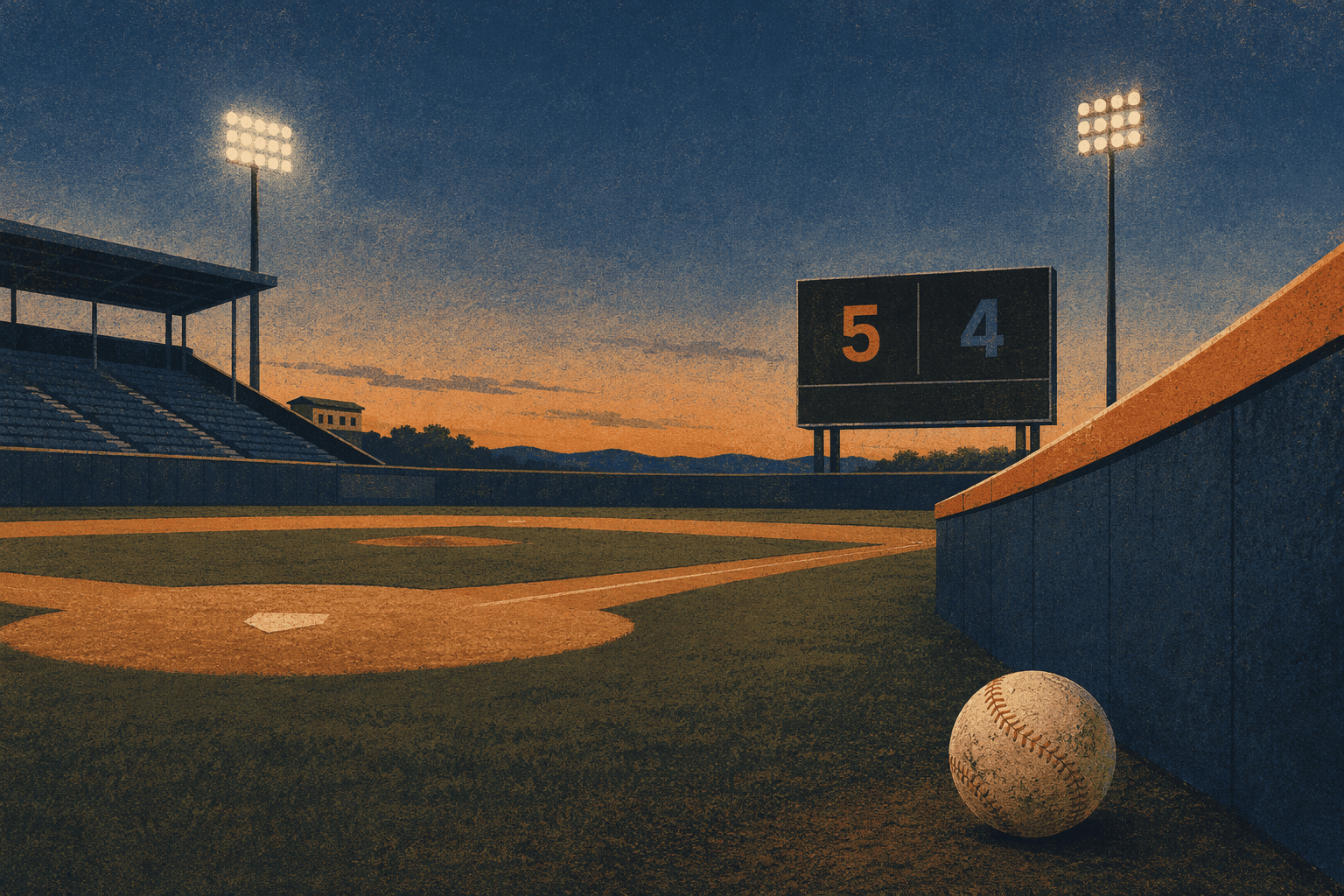 Late Baseball Win - illustration, Jake Team LLC