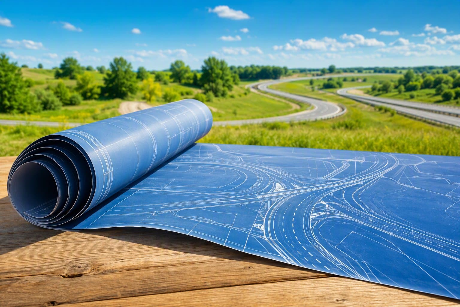 freeway blueprint - illustration, Jake Team LLC